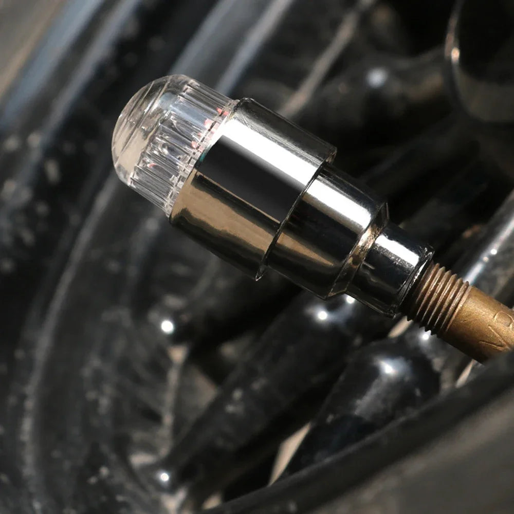 LED Tire Valve Caps – Glowing Wheel Lights for Cars & Bikes