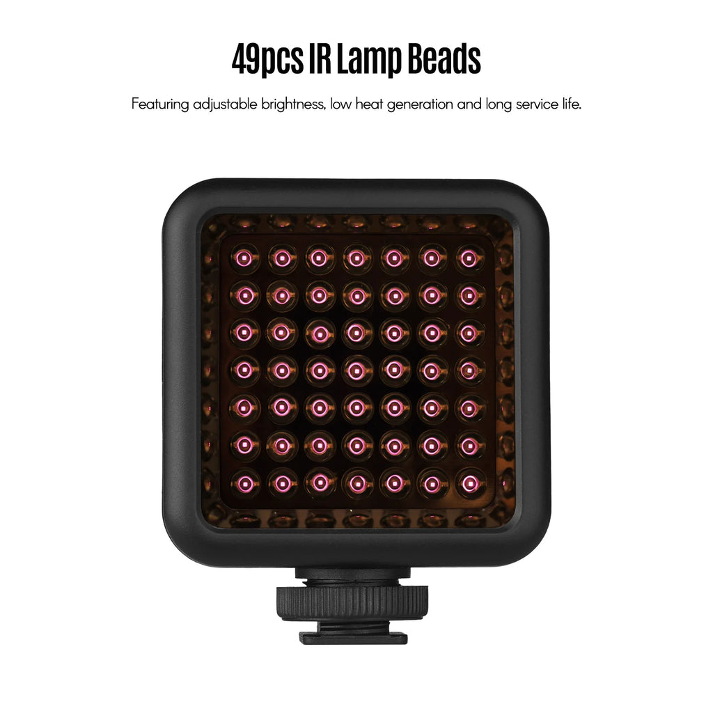 IR49S Mini IR Night Vision Light Infrared Photography Video Camera