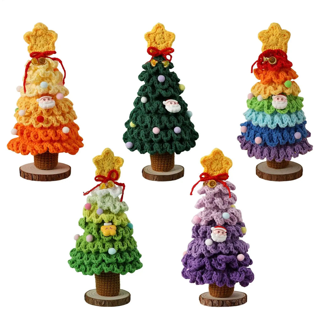 Christmas Tree 7-Layer Gradient Colors Knitting Crochet Holiday