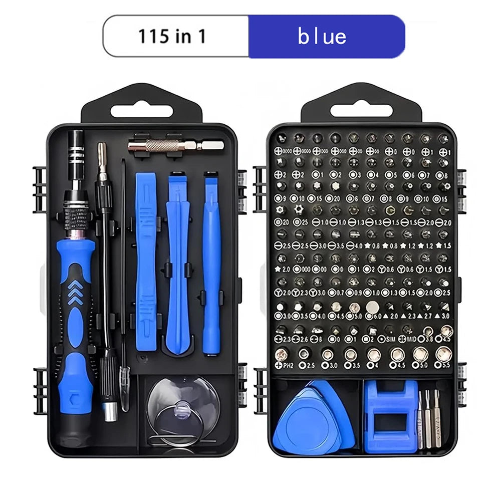 Precision Screwdriver Set,WOZOBUY 115/122/138 in 1 Computer Screwdriver Kit,Electronics Tool Kit for Tablet,iPhone, PS4 Repair Zpaxo 115-blue-5