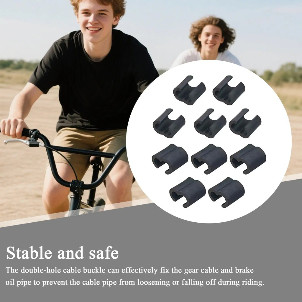 Cycle Cable Clips 10X Housing Hose Guide Clamps Housing Guide Retaining Buckle for Outdoor Road Mountain Riding Zpaxo