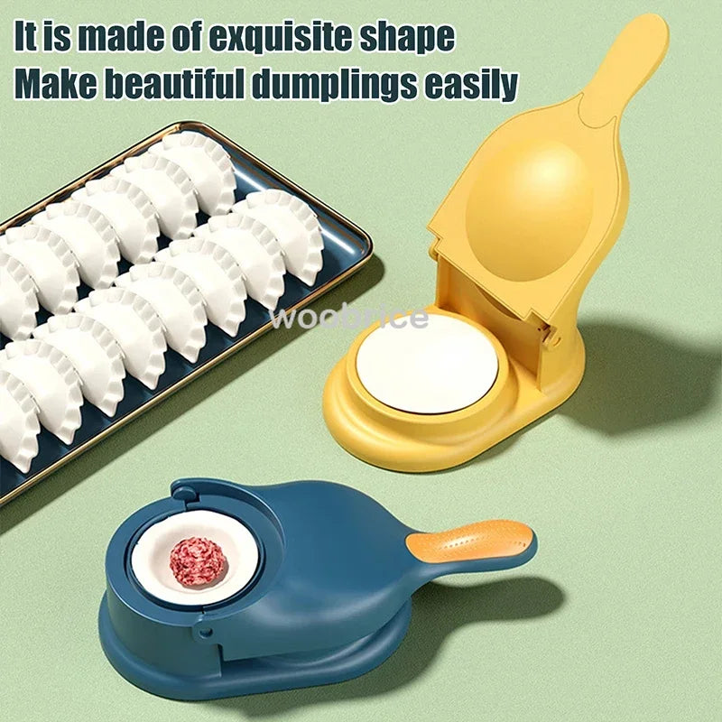 2 In1 Dumpling Maker DIY Kit Wrapper Presser Manual Labor-Saving Ravioli Empanadas Dough Skin Molder Machine Kitchen Gadgets Zpaxo