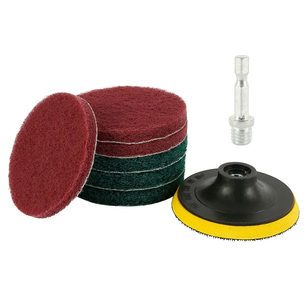 Power Scrubber Scouring Pad Rotary Tool Fitting Electric Soft Drill Pad Tubs Glass Stone Tile Cleaning Kit for Polishing Machine Zpaxo 6pcs 4 inches