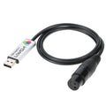 Lixada USB Lighting Console USB to DMX Interface Adapter LED DMX512 Computer PC Stage Lighting Controller Dimmer Zpaxo black
