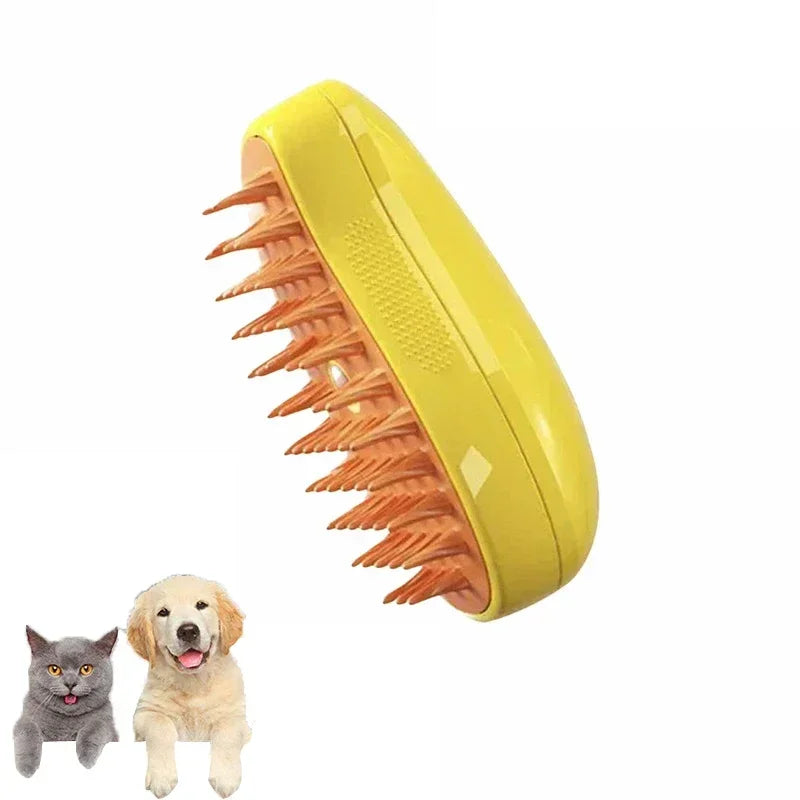 Shedding Combs 1Electric Steamy Brush Cat Dog Steam Electric Sprayer Zpaxo YELLOW