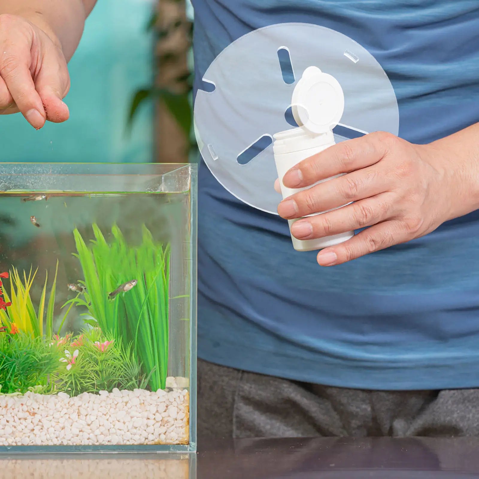 Small Acrylic Aquarium Lid Clear Anti-jumping Cover Round Transparent
