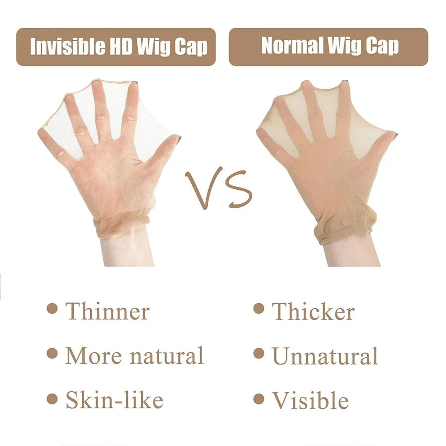 HD Wig Caps Transparent Hair Nets Weave Nylon Stretchy Lace Front Cap