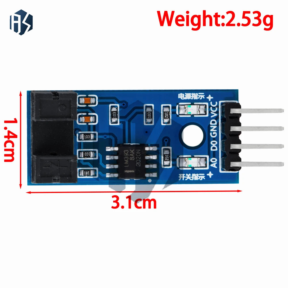 F249 4-Pin IR Speed Sensor Module High-quality 3 3V-5V Arduino 51 AVR Zpaxo