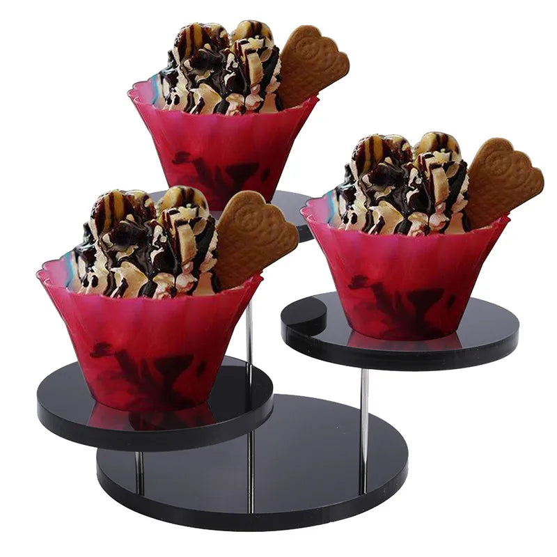 3 12 Tray Cupcake Stand Acrylic Display Jewelry Cake Dessert Rack