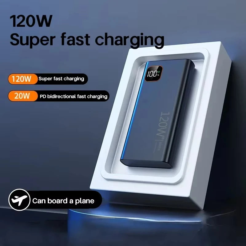 500000mAh Power Bank Portable Super Fast Charge Power Bank Large Capacity Digital Display Battery For iPhone Samsung Zpaxo