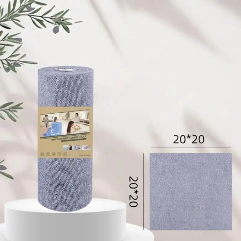 1 Roll Microfiber Cleaning Cloths Reusable Lint-free Towels Kitchen Zpaxo Gray