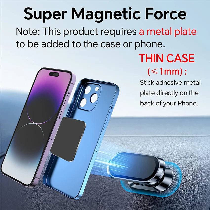 Metal Strong Magnetic Car Mobile Phone Holder Magnet 360 Rotation Zpaxo