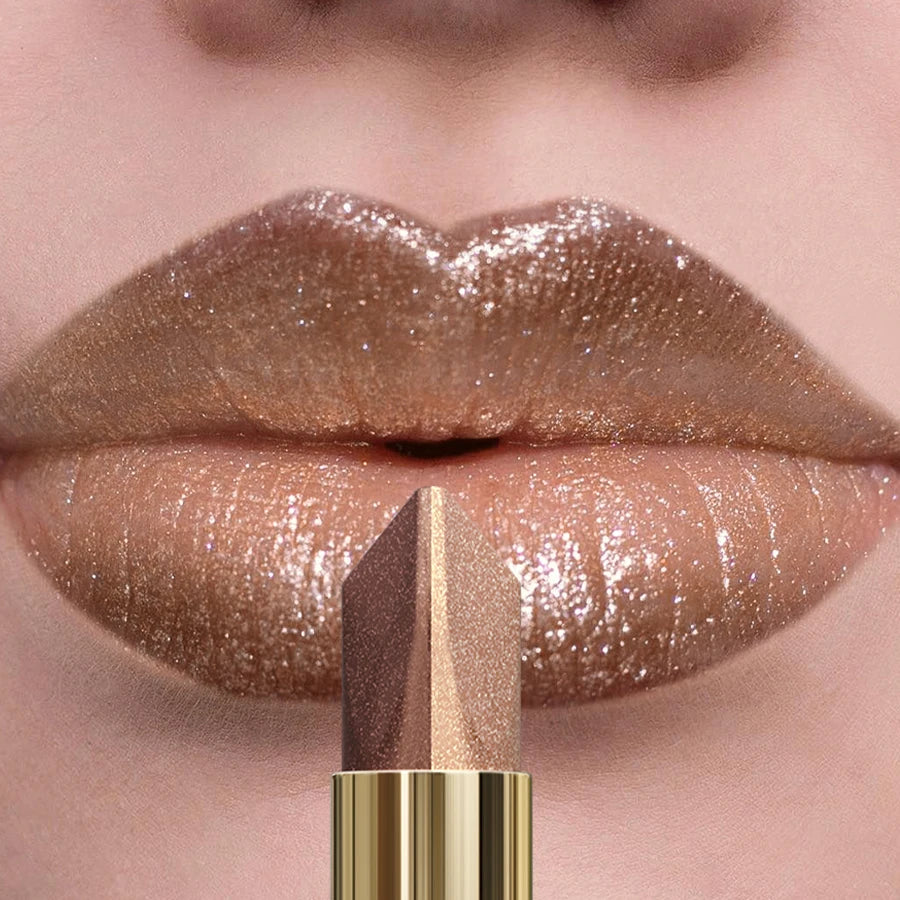 Glitter Matte Tow-tone Lipstick Velvet Finish Lip Liner Pen Smooth