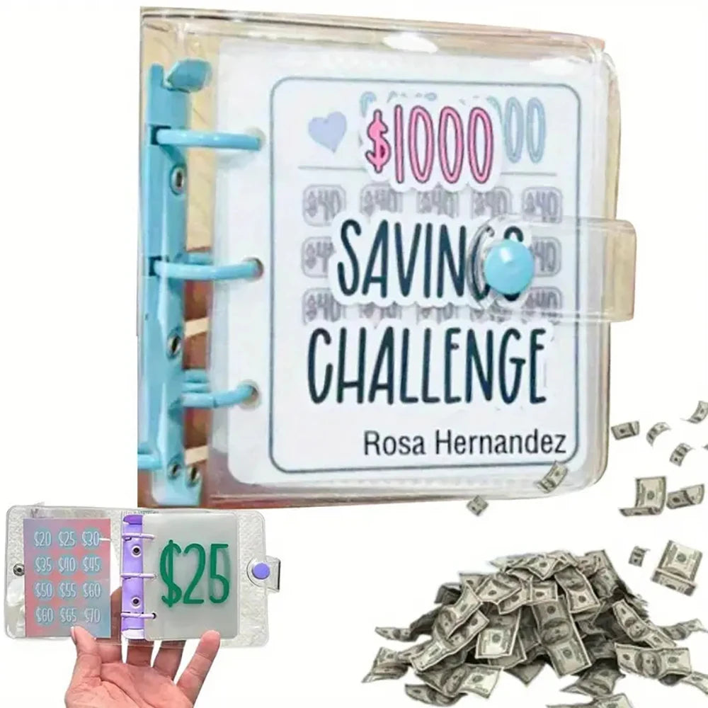 Creative Mini Savings Challenge Binder Durable Gloss PVC Flipchart