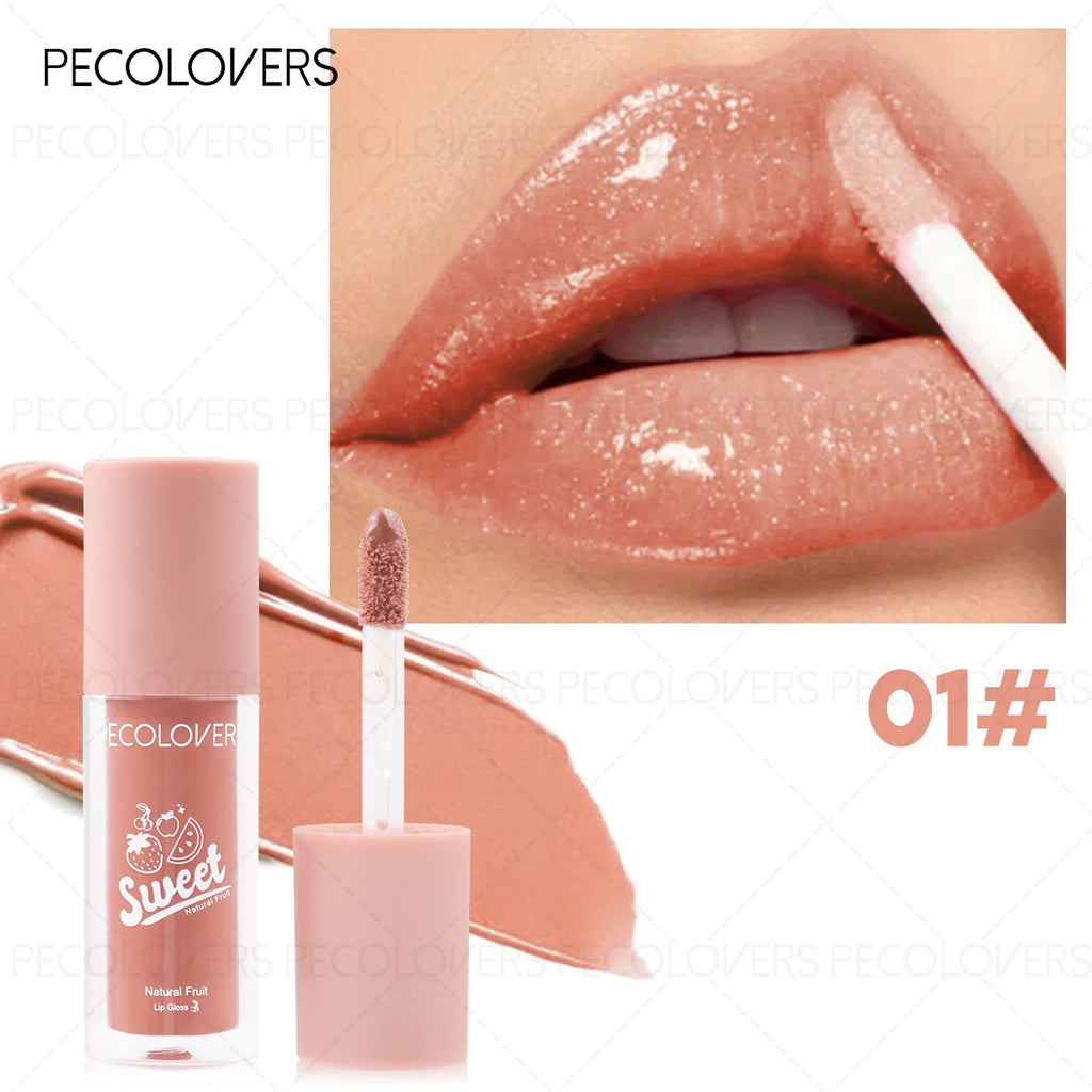 1PC Waterproof Moisturizing Lip Gloss, Mirror Luster, Jelly Lip with Sparkling Dew, Durable Waterproof And Stain-Resistant Zpaxo 01
