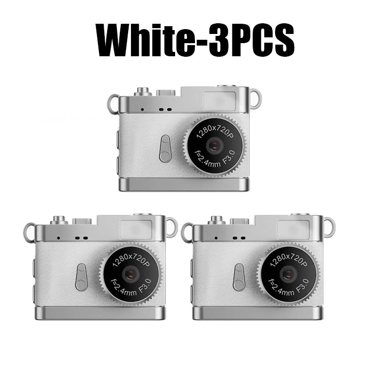 Lightweight Mini Campus Camera Students Stylish Portable Vlog Fashion Zpaxo White 3PCS
