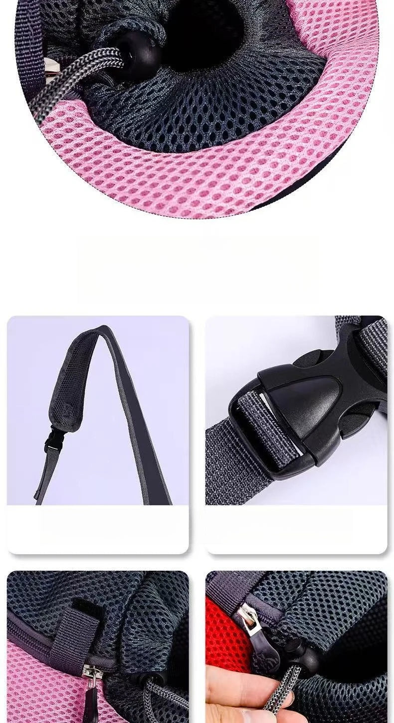 Dog bag pet shoulder bag cat and dog outdoor portable crossbody bag small dog outdoor bag breathable mesh pet backpack Zpaxo