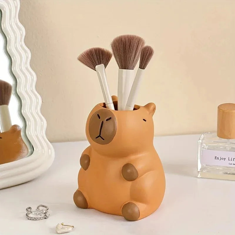 Adorable Capybara Pencil Holder Makeup Brush Organizer Perfect Choice