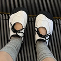 Women's Round Closed Toe Comfortable Breathable Mid Heel Sandals Zpaxo black 40