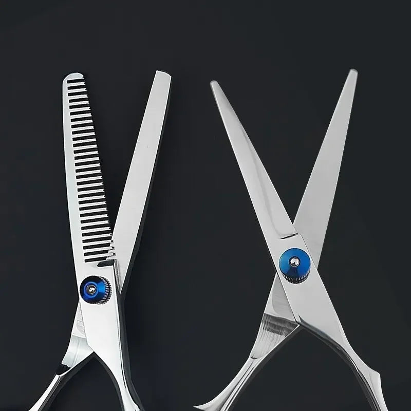 Professional Hairdressing Scissors Stainless Steel Cutting Thinning Barber Shear for Home Salon Use Zpaxo