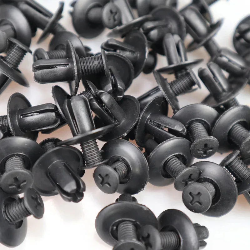 Black Plastic Push Rivet Clips – Auto Bumper & Fender Fasteners