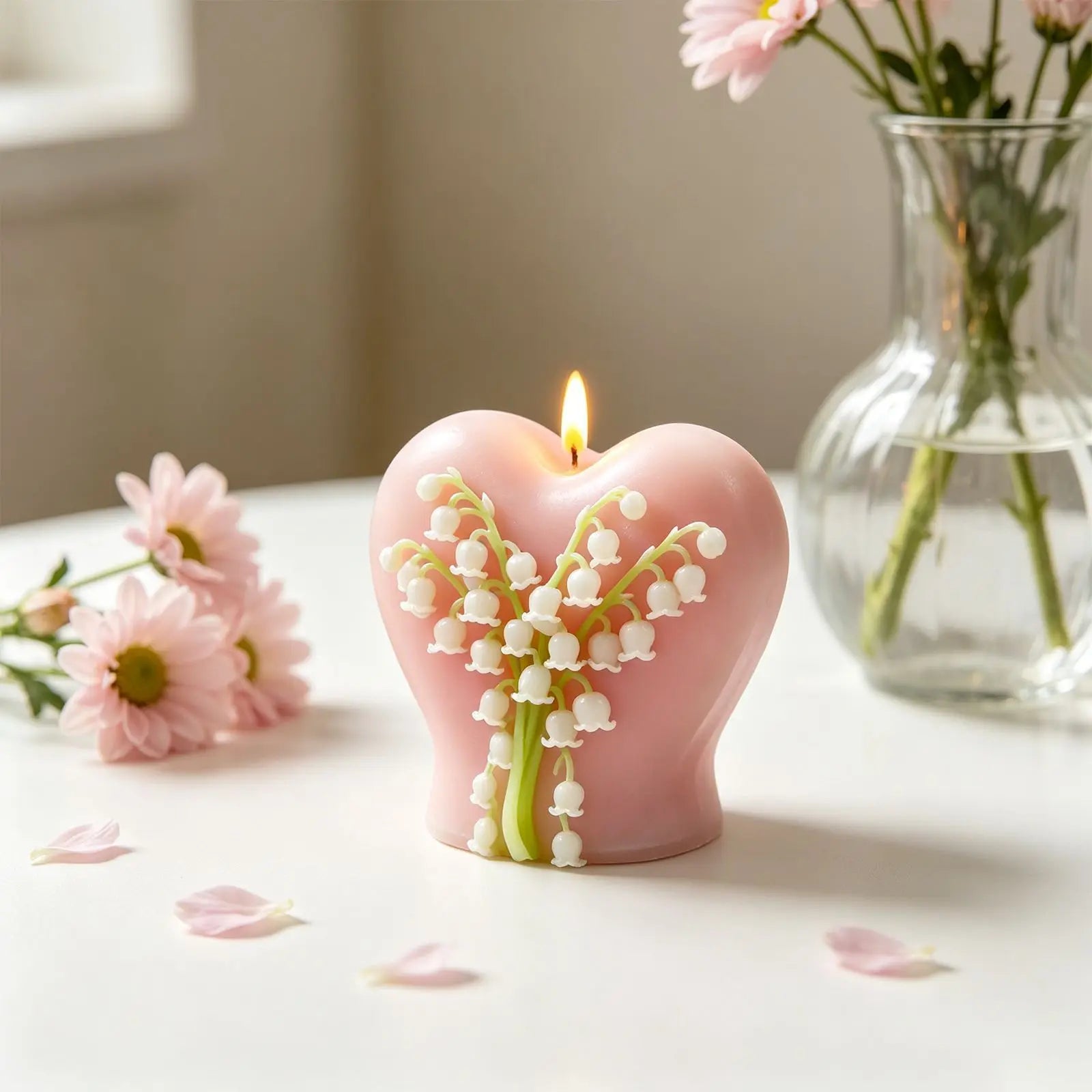 Orchid Heart Silicone Mold – DIY Candle, Plaster & Wax Craft