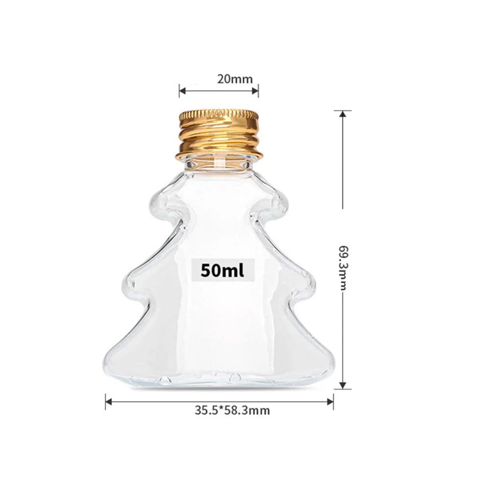 10-Pack Fillable Christmas Ball Ornaments – 50ml Clear Plastic