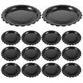 Black Disposable Dessert Plates Round Paper Cake Trays Appetizers