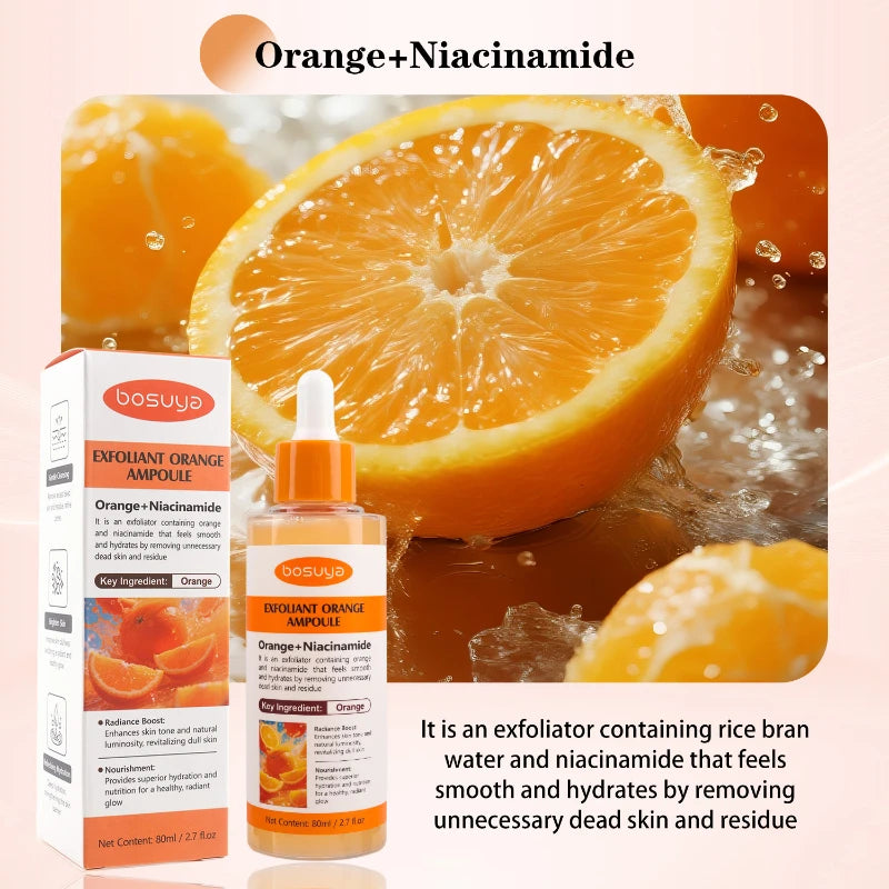 Kojic Acid & Niacinamide Brightening Exfoliating Serum 80ml Brightening Facial Serum Zpaxo Orange essence