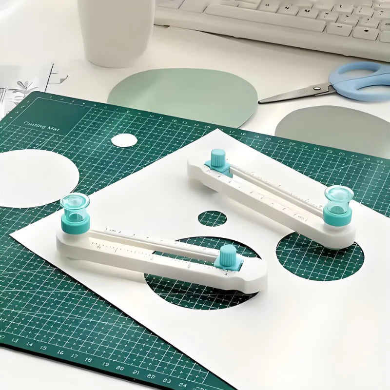360 Degree Rotate Circle Cutter Paper Card Photo Safe Circular Paper Cutter Circle Shape Crafts DIY Round Cutting Tool Cardstock Zpaxo