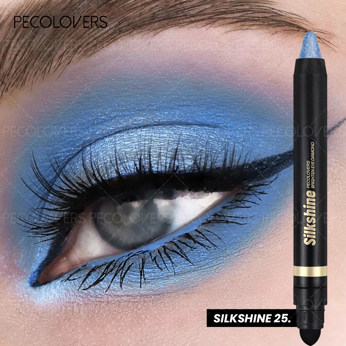 Smudge-proof Metallic Eyeshadow Stick Pearlescent Shimmer Quick Zpaxo 25