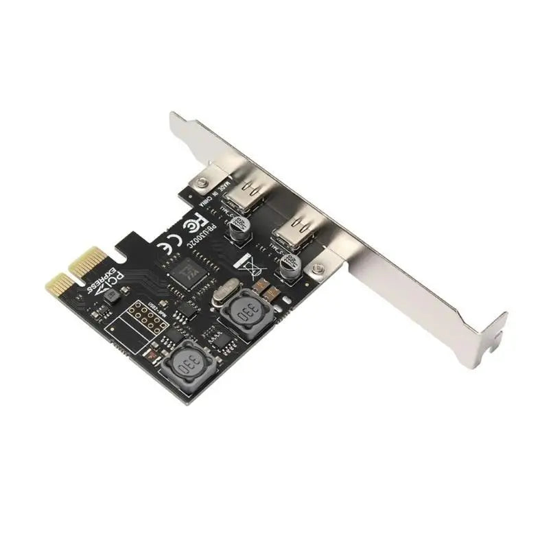 652F 2 Port TypeC PCIe Expansion Adapter Card Add 2x Super Speed 10Gbps Zpaxo CN