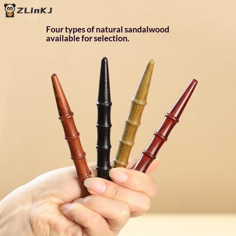 ▶1Pcs Natural Sandalwood Massage Stick, Acupoint Reflexology Massager, Full Body Deep Tissue Foot Relax Tool Zpaxo