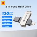Original Kodak Type C Pendrive USB3.2 Metal USB Flash Drive 128GB 64GB 32GB HDD 2 in 1 U-disk for Keys Smartphone Laptop Desktop Zpaxo 64 GB