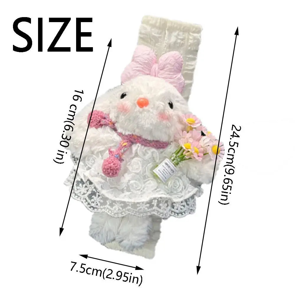 Cartoon Car Seat Belt Cover Long-eared Rabbit Anti Slip Shoulder Zpaxo