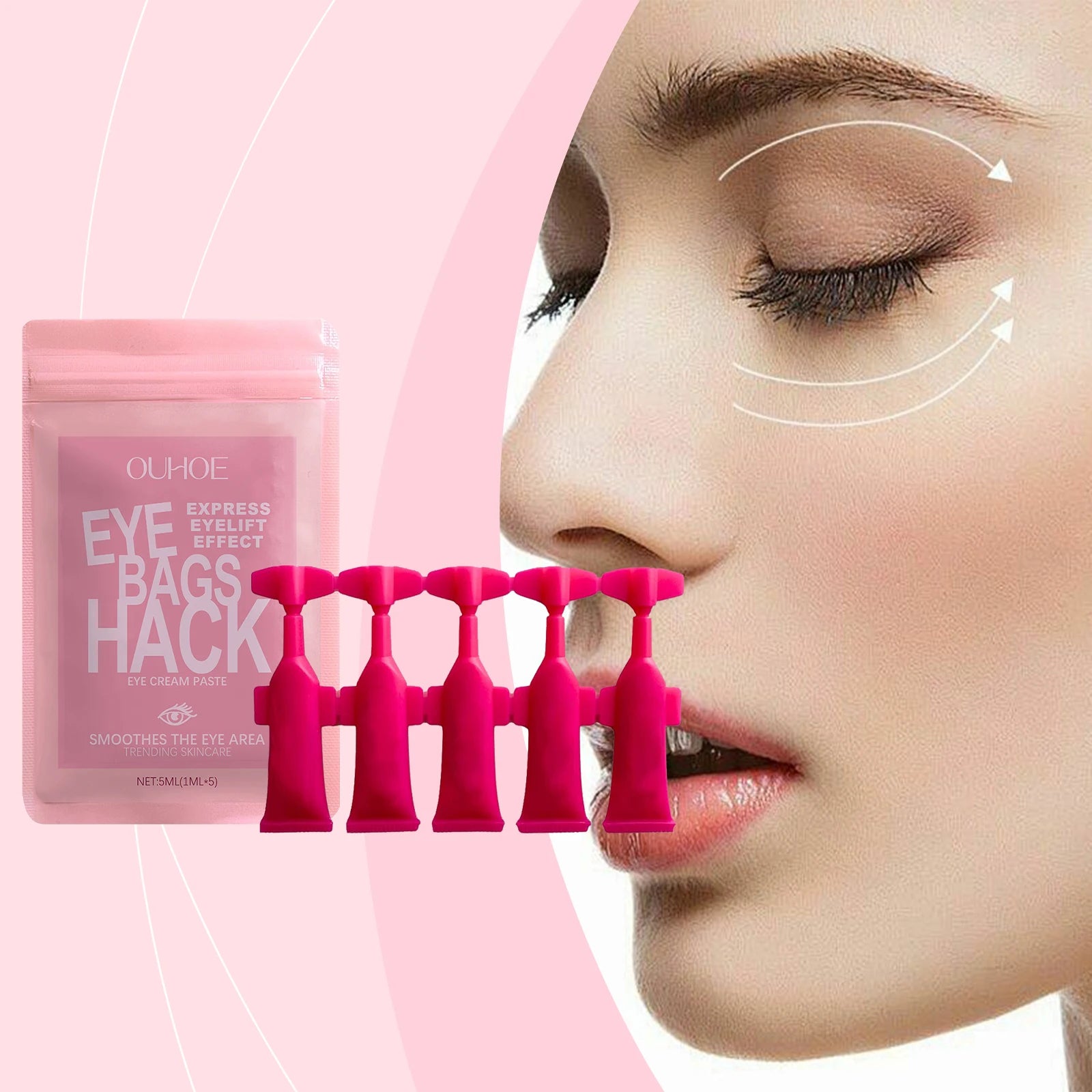 OUHOE Nourishing Moisturizing Eye Cream Firms Area Reduces Fine Lines Zpaxo