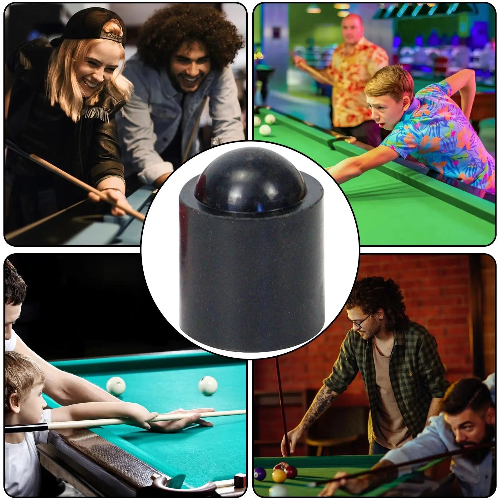 Billiards Pool Cue Bottom Protectors Pool Cue Stick Butt End Protector Cap Shockproof Table Game Stick Bumper Pad Zpaxo
