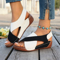 Women Platform Sandals Summer Mix Color Sandals Luxury Designer Shoes for Women Casual Beach Lightweight Shoes Zapatos De Mujer Zpaxo white brown 38