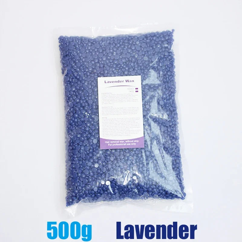 Hair Removal Wax Beads 500g – Painless Depilatory Wax Depilatory Wax Beads Zpaxo 500g-Lavender