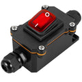 30A 220V Heavy Duty Inline Cord Switch IP65 Waterproof Power Cord Toggle Switch Button Rain Proof Outside Duty Device Switch Zpaxo black
