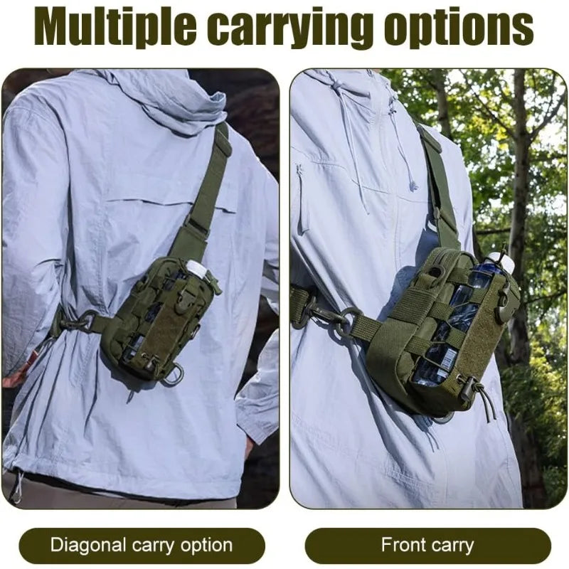 Tactical Waist Bag – Crossbody Chest & Water Bottle Carrier