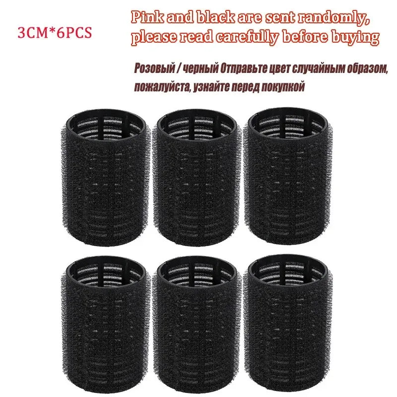 4- Hair Rollers Self Grip Hook Curlers Roller Bangs Salon No Heat Zpaxo 3CM-6pcs