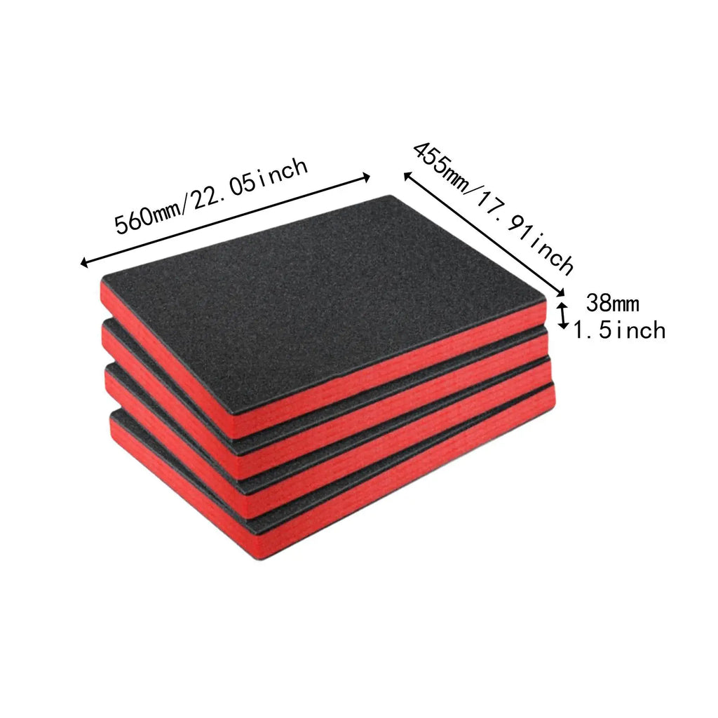 4Pcs Tool Box Foam, for Toolbox Hard Case Portable Kaizen Organizer Easy to Use Cuttable Padding Polyethylene Storage Sheets Zpaxo