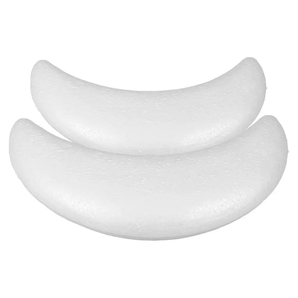 White Polystyrene Moon Shapes Smooth Surface DIY Craft Decorations