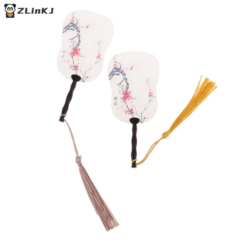 ▶2Pcs 1:12 Dollhouse Miniture Simulation palm-leaf fan Model Toy Home Decoration Accessories Zpaxo
