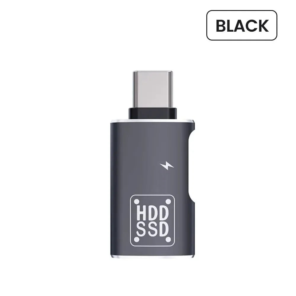 2-in-1 USB-C OTG Adapter | USB-A & Type-C Female | 3A Charging USB-C OTG Adapter Zpaxo Black