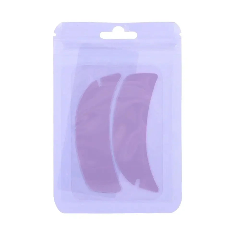 1Pair Reusable Eyelash Perm Silicone Eye Pads Lash Extension Under Eye Patches Sticky Eyelash Extension Patch Makeup Tools Zpaxo Purple-1pair