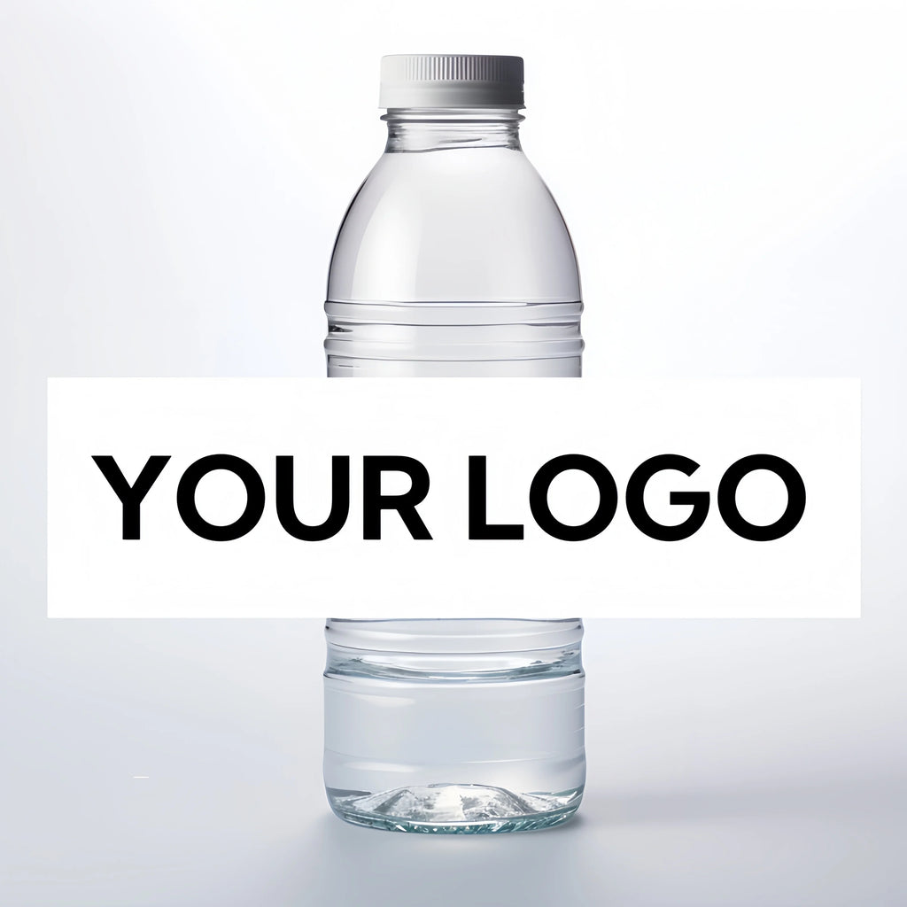 20 50 Custom Water Bottle Labels Logo Text Printing Customizable