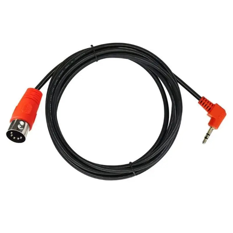 652F 90 Degree 5Pin DIN Cable 3.5mm TRS to DIN 5PIN Male Stereo Plug Adapter Cord for Sound Card and Instrument Zpaxo 1.5m CN