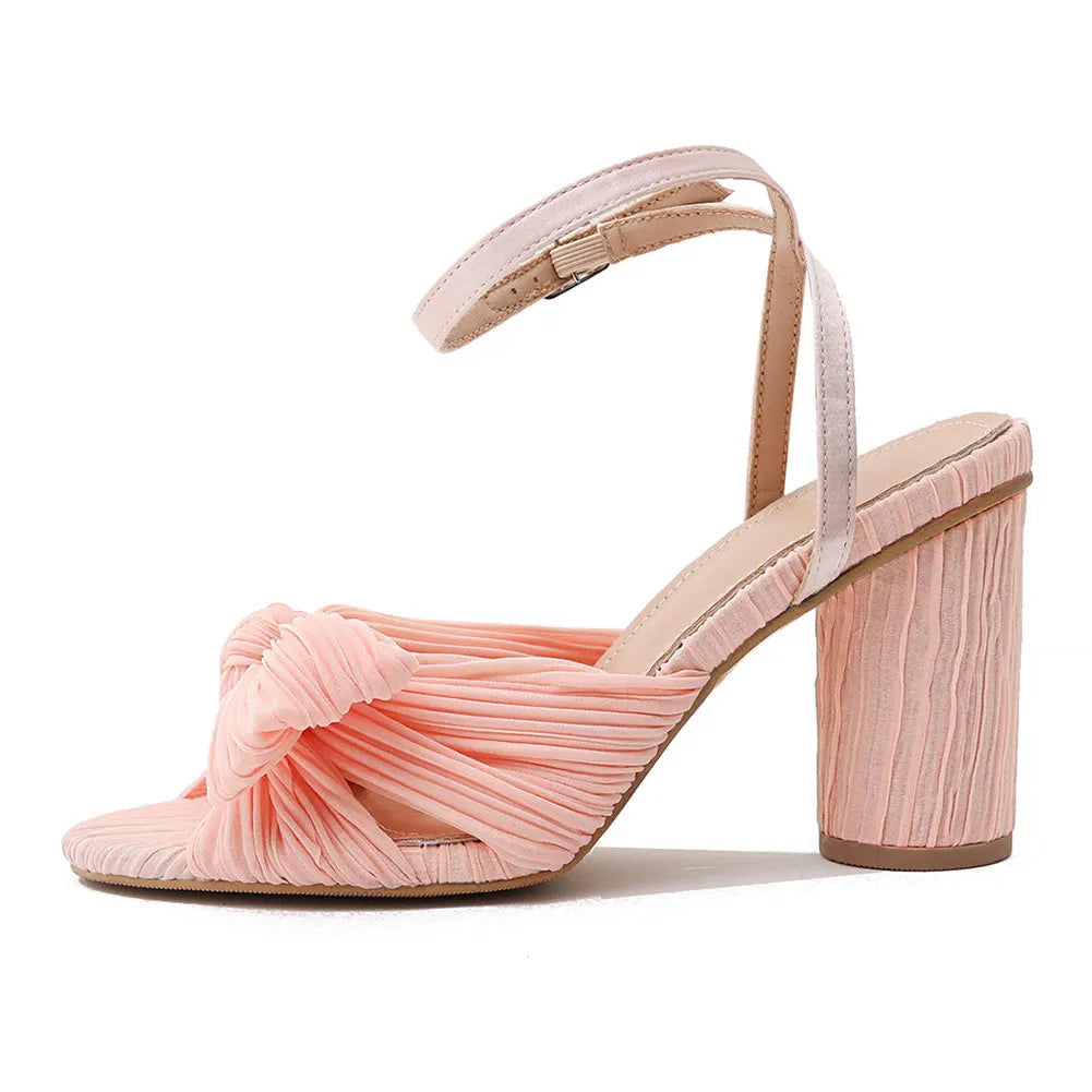 Women Sandals 2022 New Summer Espadrilles High Round Heel Pointed Fish Mouth Sandals Woman Lace Up Women Platform Sandals Zpaxo